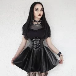 Cradle Of Goth Corset Skirt (Vegan Leather) SKIRTS