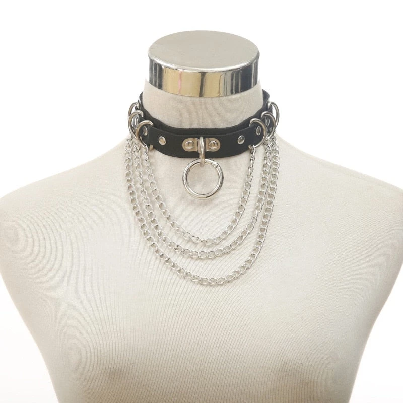 Cradle Of Goth CHOKERS Chained Heart Choker 7 Cradle Of Goth CHOKERS Chained Heart Choker