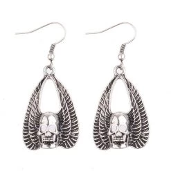Cradle Of Goth Angel Skulls Earrings