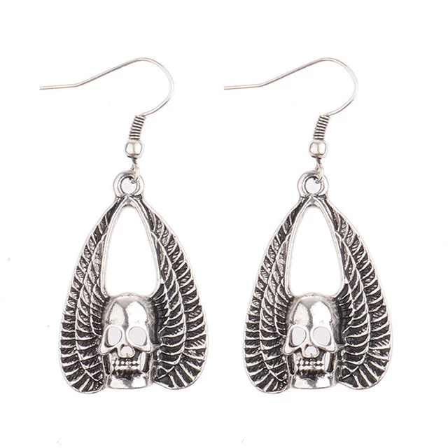 Cradle Of Goth Angel Skulls Earrings 2 Cradle Of Goth Angel Skulls Earrings