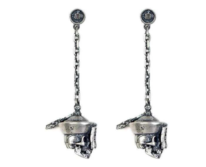 Cradle Of Goth Dangling Skulls (Silver) 2 Cradle Of Goth Dangling Skulls (Silver)